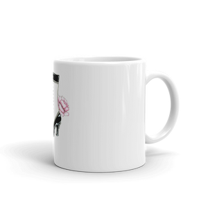 White glossy mug