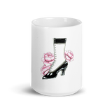 White glossy mug