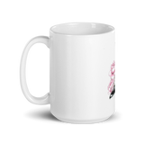 White glossy mug