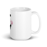 White glossy mug